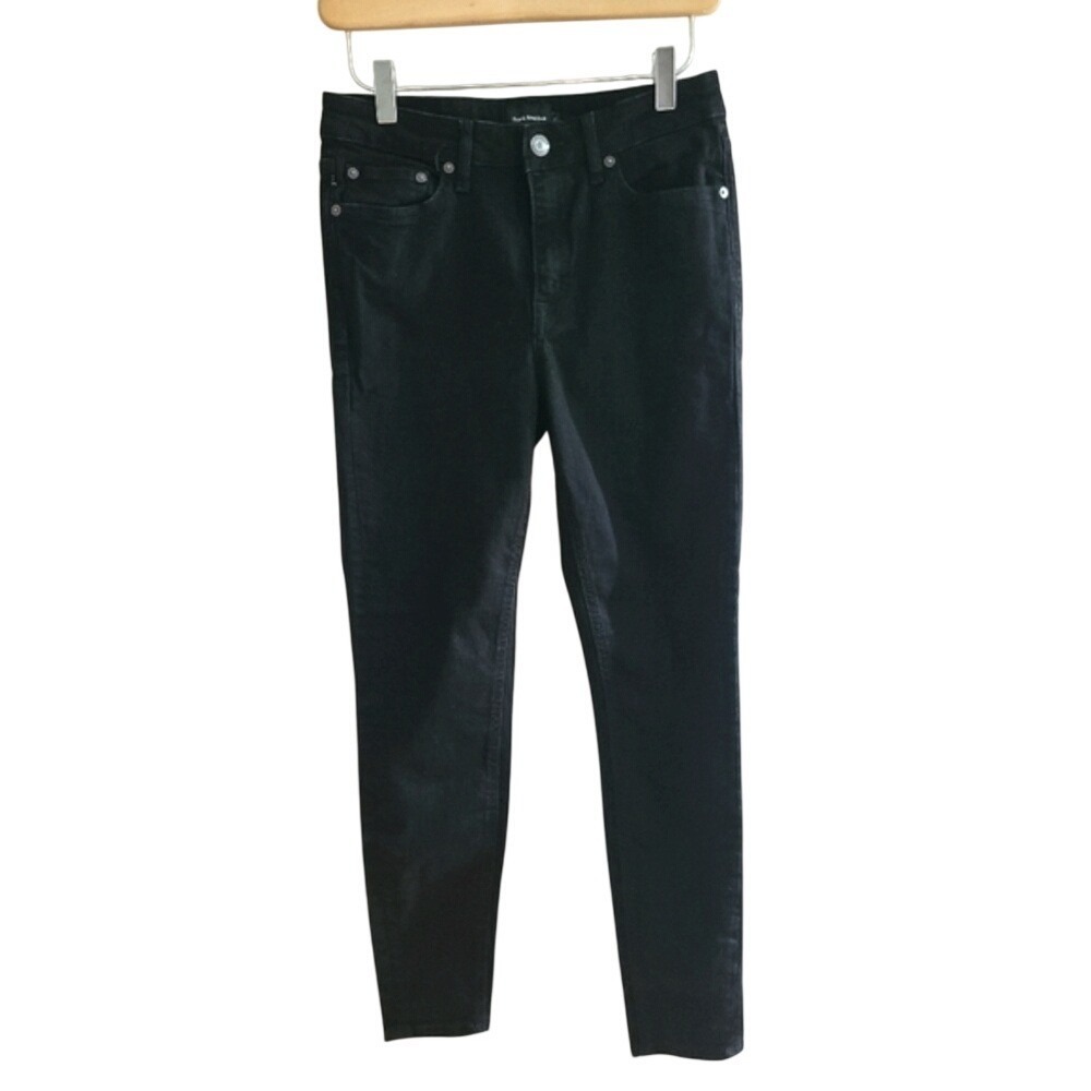 Frank & Oak Debbie Skinny Jeans Black 28 Mid‎ Rise